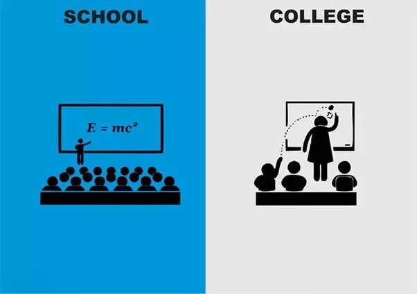 Difference Between School Vs College Life