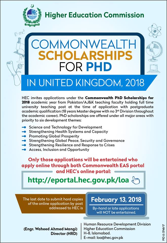 Commonwealth Scholarships For Phd In Uk