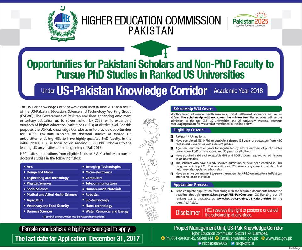 Opportunity For Phd Studies In Us Universities