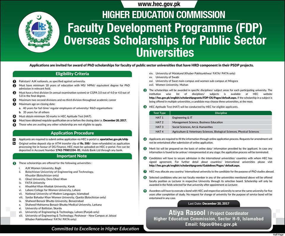 Overseas Phd Scholarships For Selected Universities