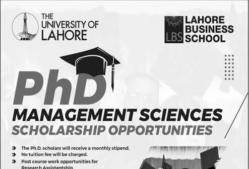 University of Lahore PhD Scholarship
