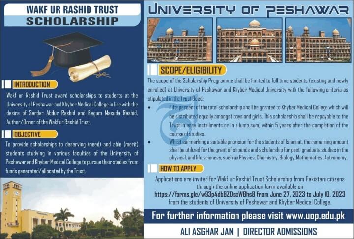 University Of Peshawar And Kmc Scholarships