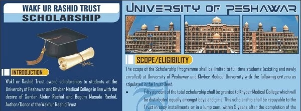 University of Peshawar and KMC Scholarships