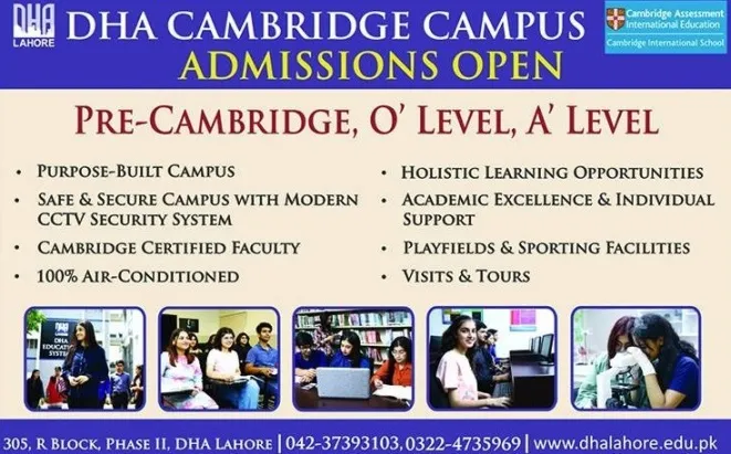 admission announcement of Dha A Level Premier Campus