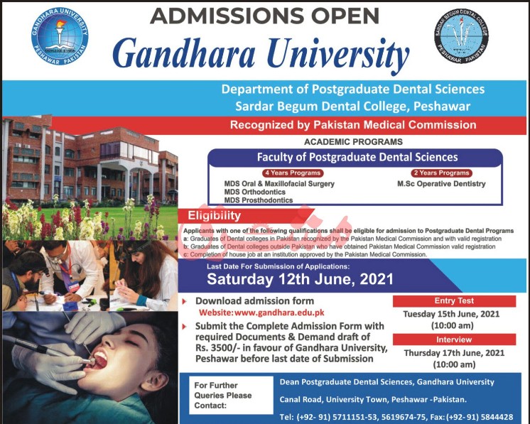 admission announcement of Sardar Begum Dental College