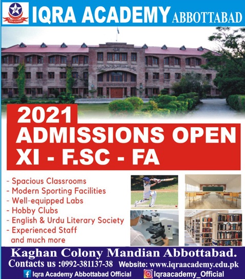 admission announcement of Iqra Academy