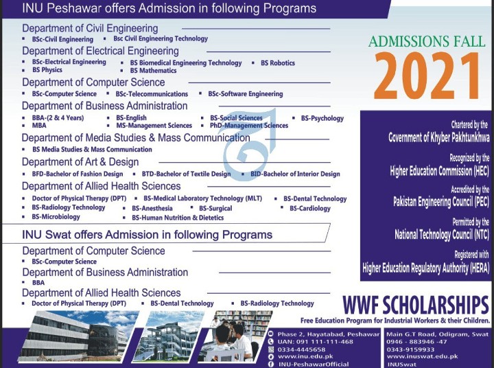admission announcement of Iqra National University