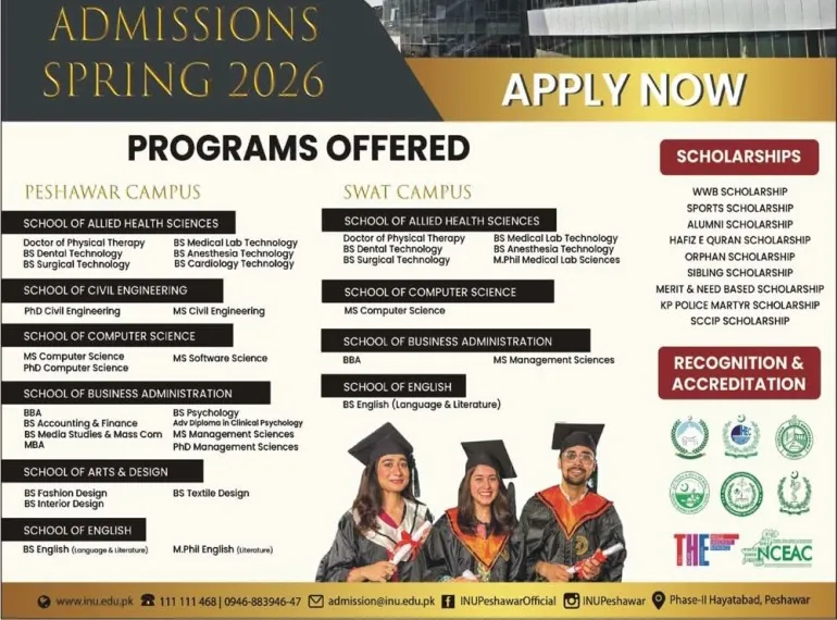 admission announcement of Iqra National University