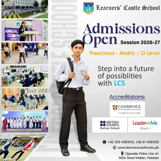 admission announcement of Learners Castle School