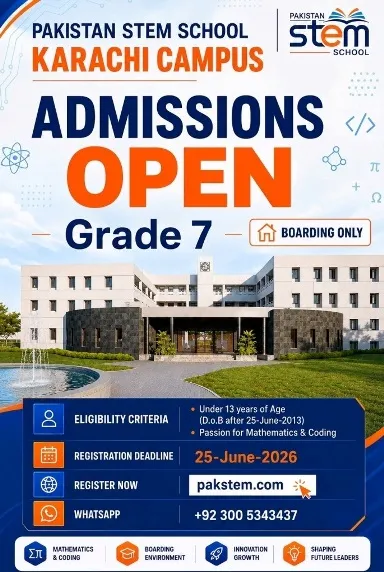 admission announcement of Pakistan Stem School