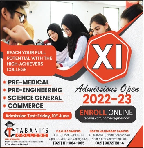 admission announcement of Tabanis College