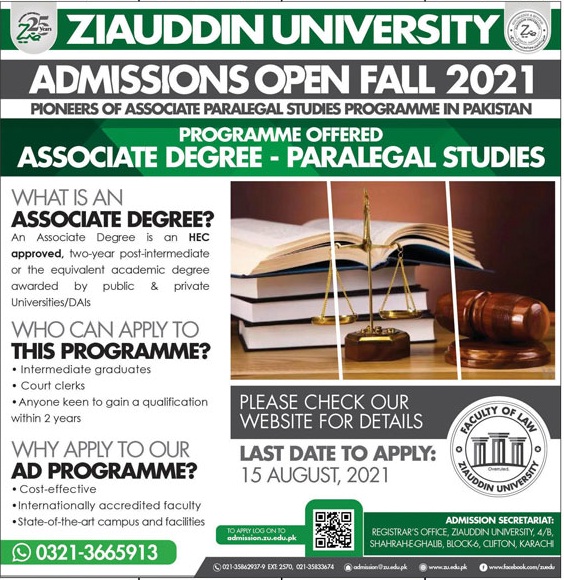 admission announcement of Zia-ud-din Medical University