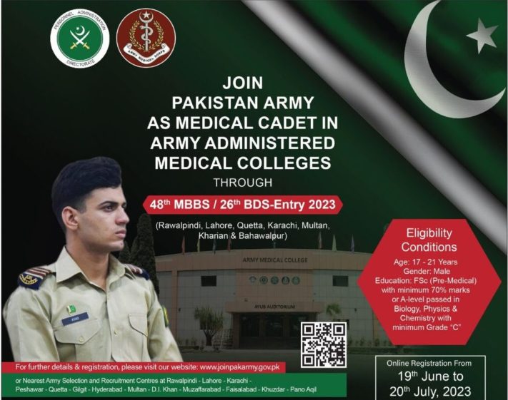 Medical Cadet Course Registration 2023: Join Pak Army as Doctor