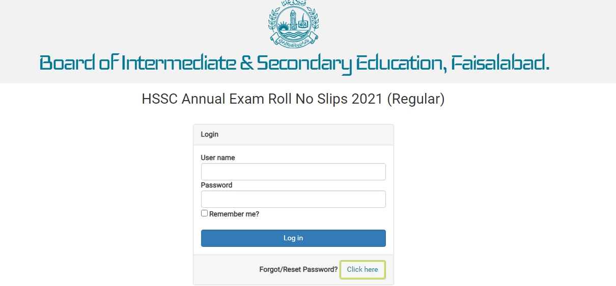 Download BISE Faisalabad Matric Online Roll Number Slips 2025