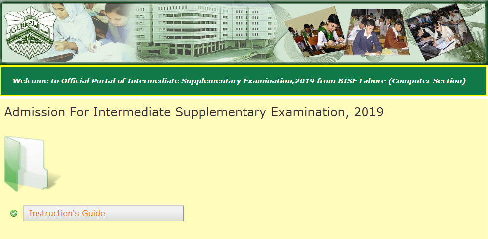 BISE Lahore and Punjab Boards Inter Supply Exams Registration 2019 starts