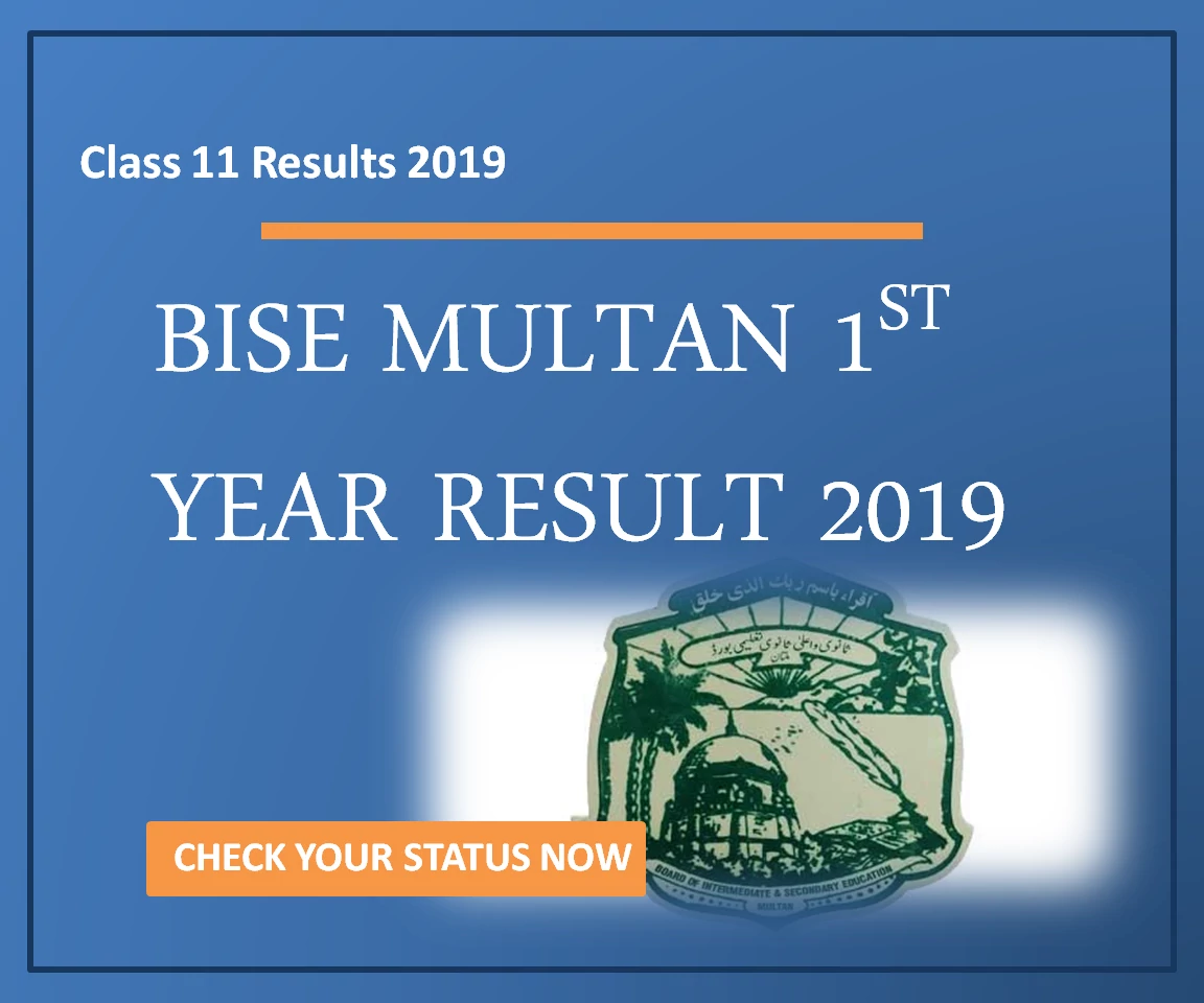 BISE Multan Board 1st year Result 2019