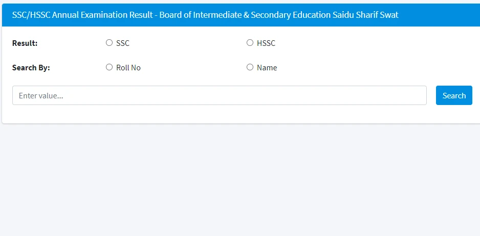 BISE Saidu Sharif Swat Board Matric 10th Result 2023