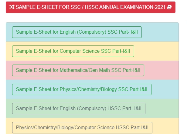 FBISE to use E-Sheets subjective papers for Matric and Inter exams 2021