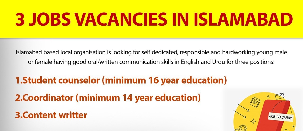 Jobs in Islamabad based organization