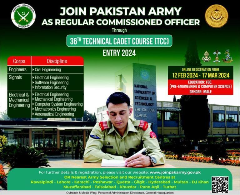 Join Army as Engineer: Technical Cadet Course 2024