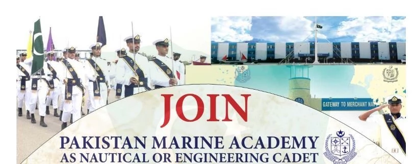 Join Merchant Navy: Pakistan Marine Academy Nautical or Engineering Cadet 2022