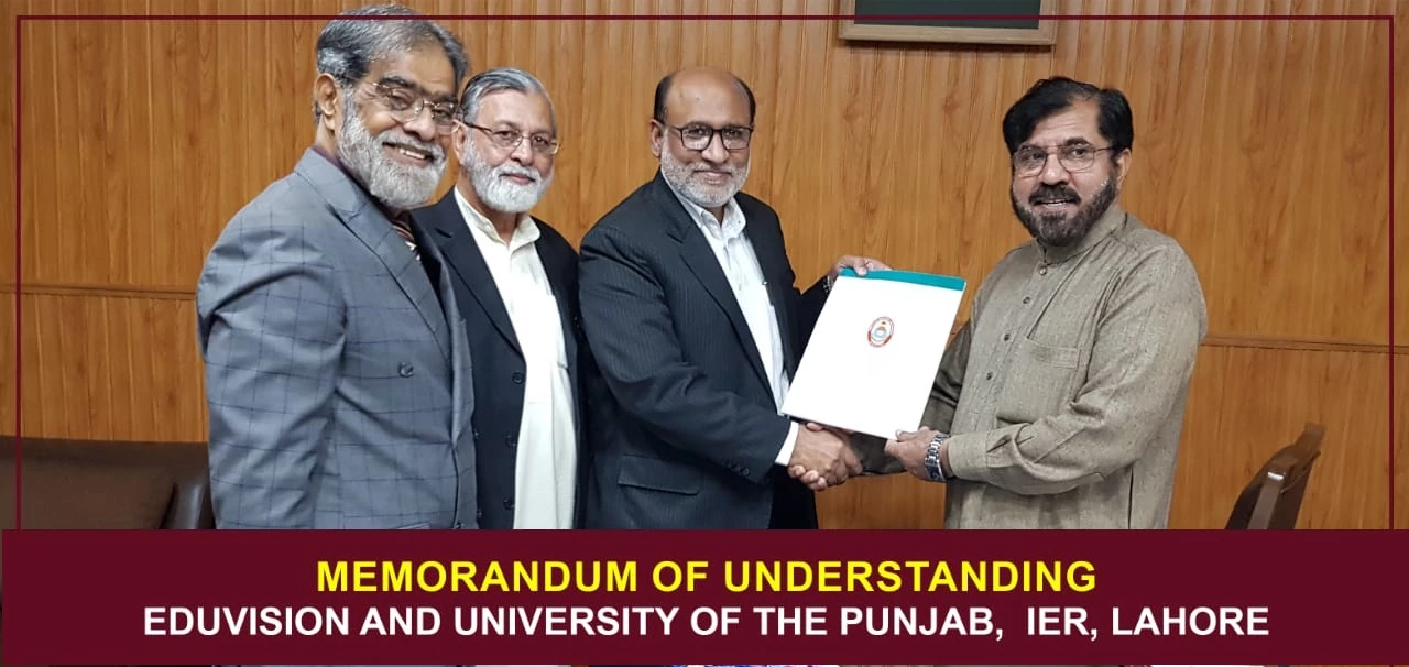 MoU signed between Eduvision and IER-University of the Punjab