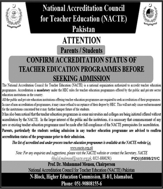 NACTE informs students to seek admission to accredited BEd programs