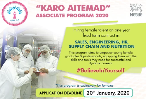 Nestle Jobs 2020 application for Karo Aitemaad