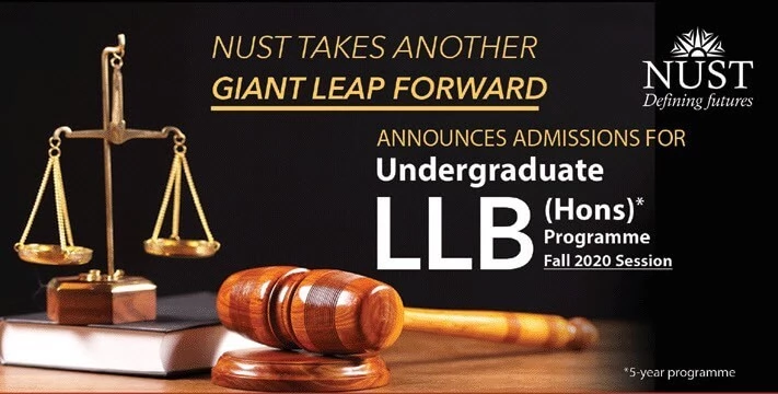 NUST announces LLB admission 2020
