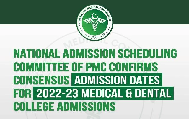 PMC announces dates for Medical Colleges Admission 2022