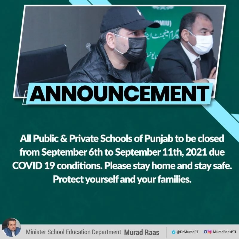 Schools closed in Punjab from Sep 6 to 11
