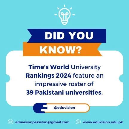 39 Pakistani Universities Ranked in THE World Ranking 2024