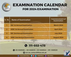 Federal Board Examination schedule for Matric and inter exams 2024