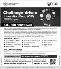 Challenge-Driven Innovation Fund by IGNITE from 10 Million to 100 Million