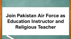 Join PAF as Religious Teacher 2023