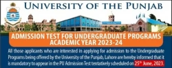 Punjab University announces Entry Test schedule for BS Admission 2023