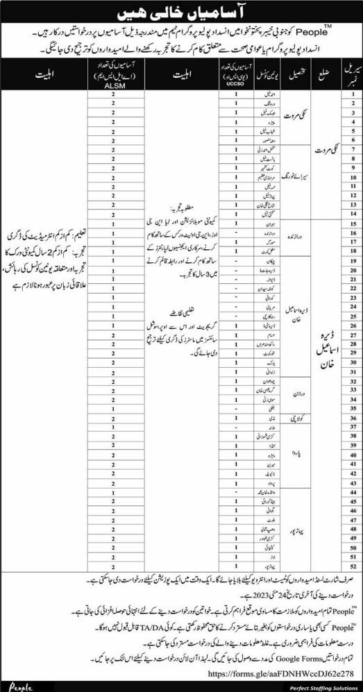 Polio Eradication Program KPK announces PEP Jobs 2024