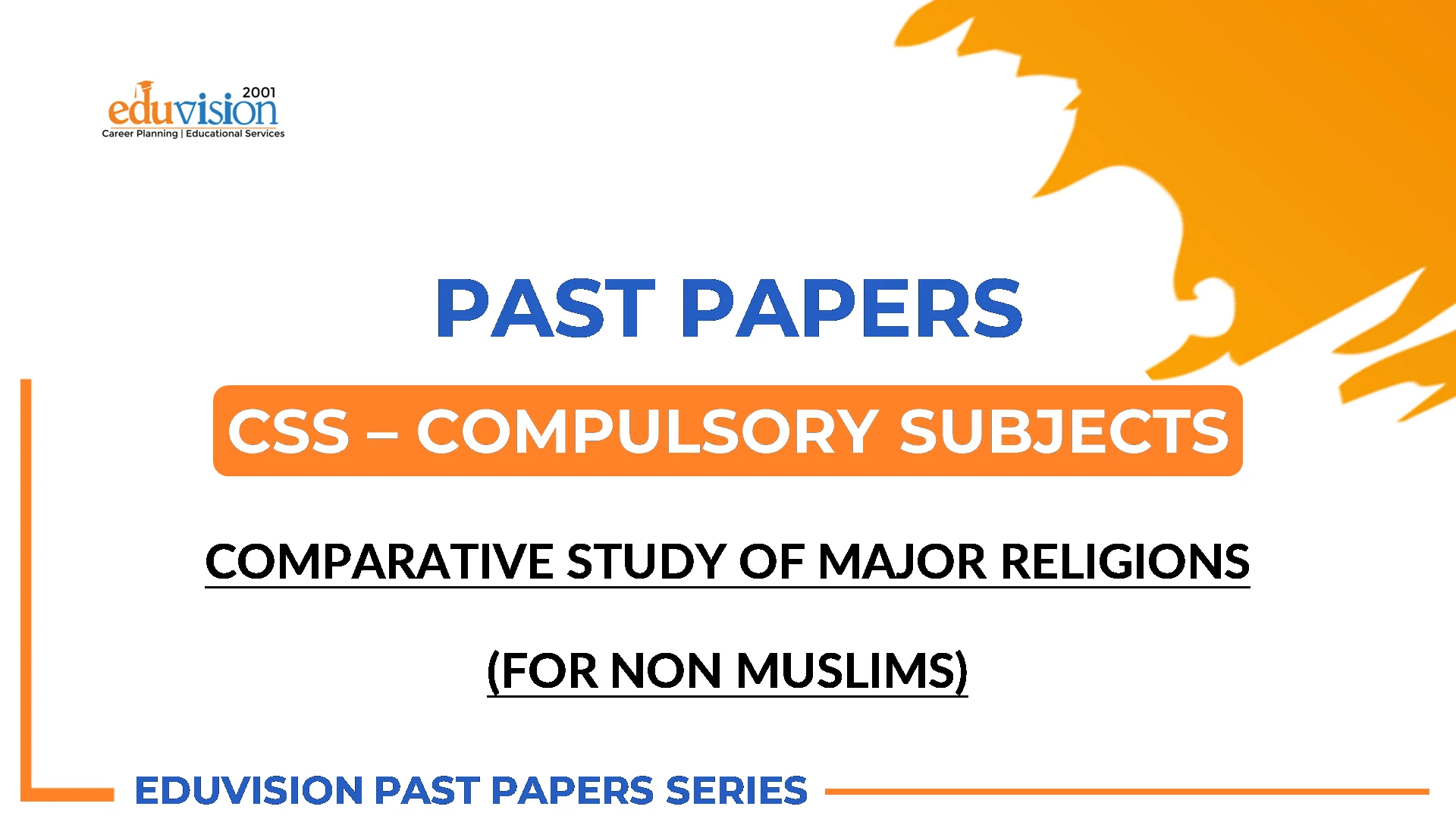 Comparative Study of Major Religions CSS FPSC Past Papers 2025-2020
