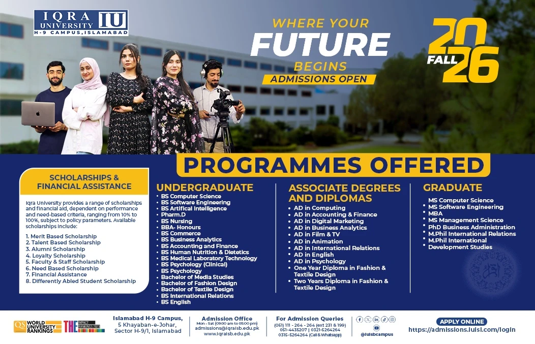 Iqra University Admissions