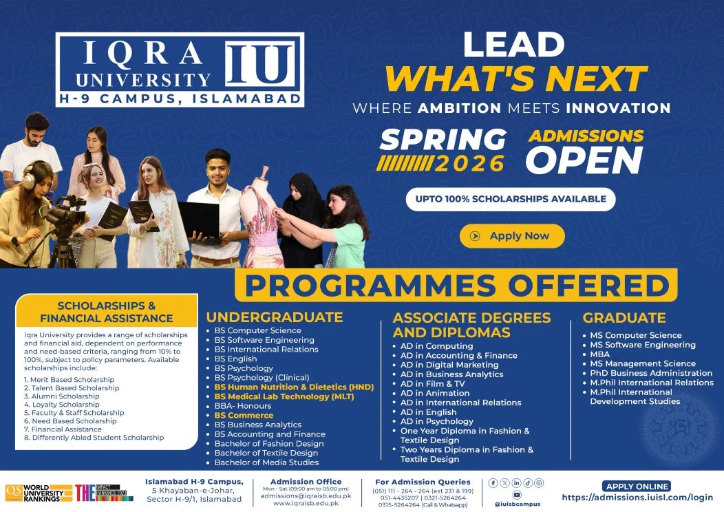 Iqra University Admissions