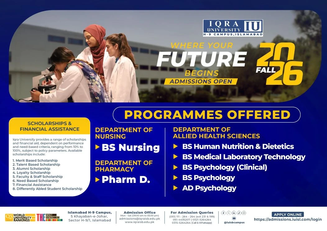 Iqra University Admissions