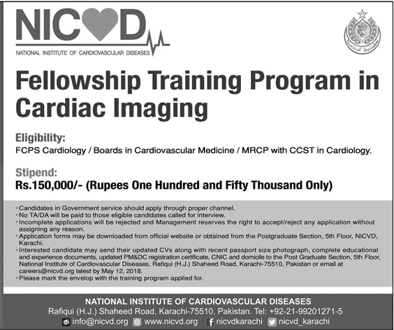 Nicd Fellowship Training Program In Cardiac Imaging Scholarship