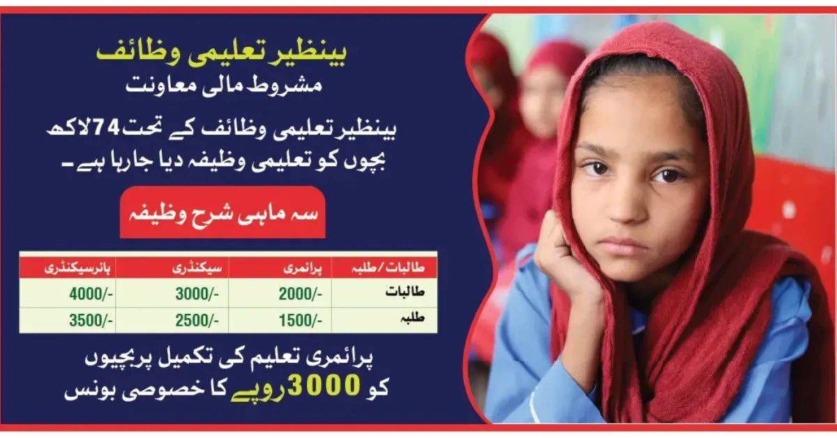 Benazir Taleemi Wazaif: Education Stipend from Primary to Inter