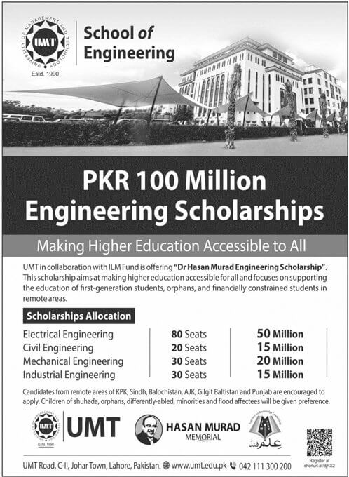 Umt Dr Hassan Murad Engineering Scholarship