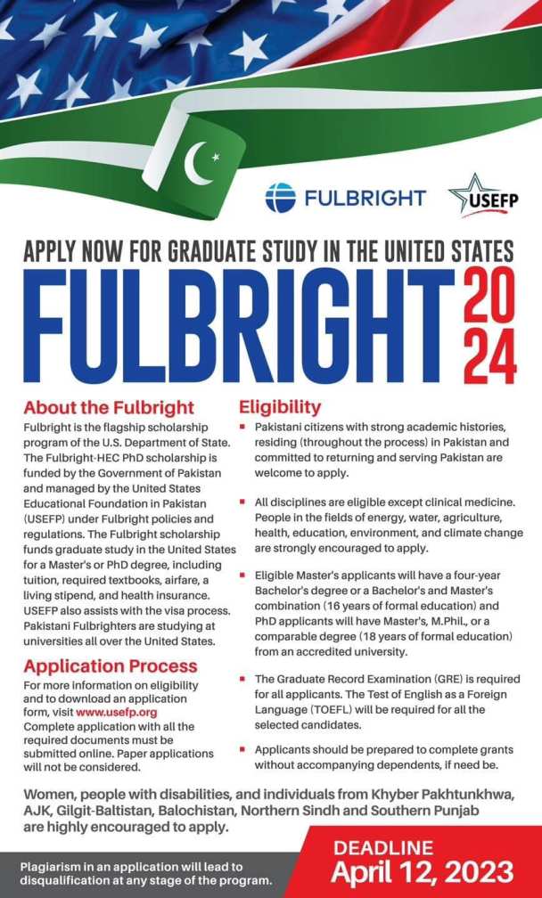 Usfep Fulbright Scholarship For Usa For Masters And Phd