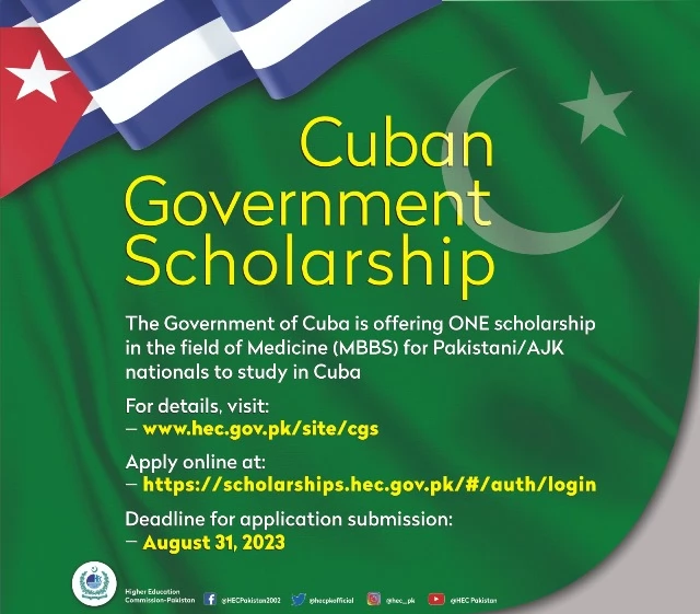 HEC Cuban Government MBBS Scholarship