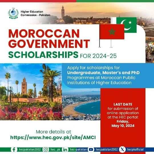 HEC Announces Moroccan Govt Scholarships 2024