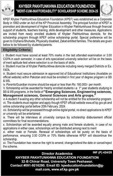 Kpef Scholarship Scheme