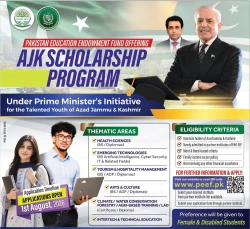 PEEF AJK Scholarship 2026 Apply for Higher Education Support