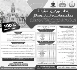 Punjab Workers Welfare Fund Scholarship